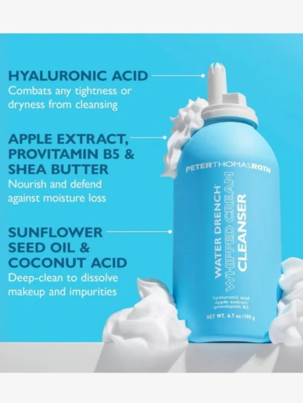PETER THOMAS ROTH Water Drench Whipped Cream Cleanser